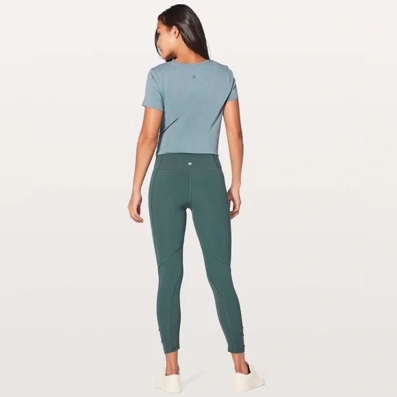 Lululemon•Play Off The Pleats Tight *25"•Cinch Side HR•Teal Shadow•LIKE NEW•4 - Picture 2 of 15